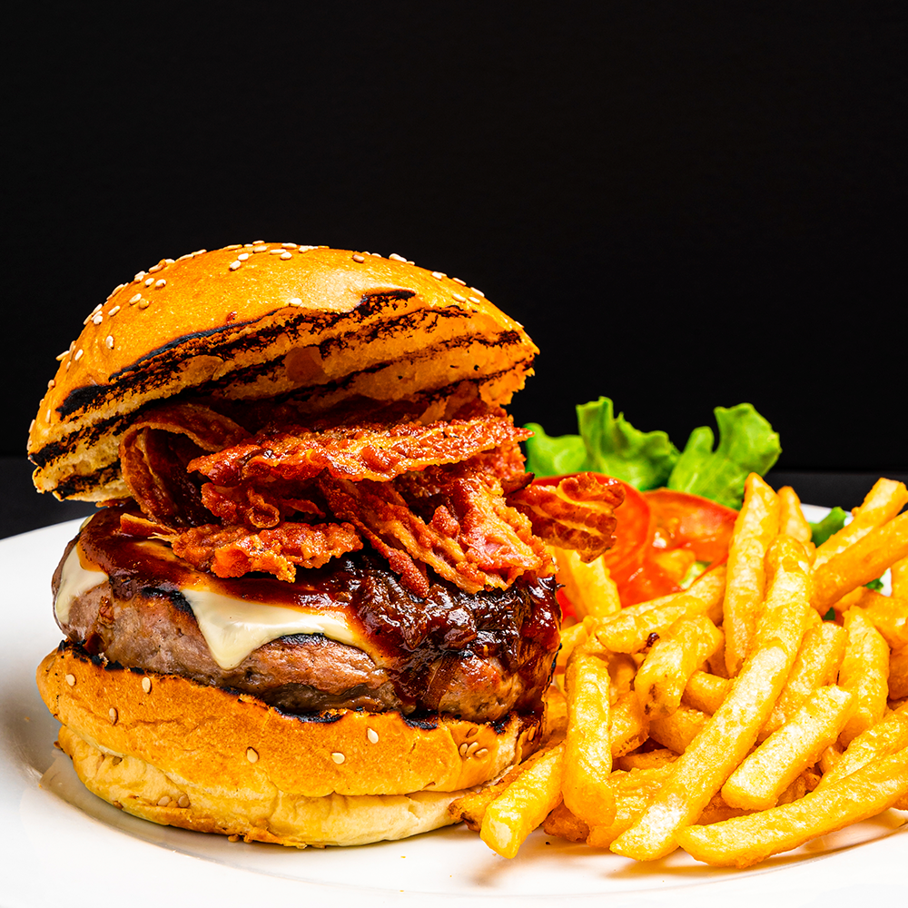 Big BBQ Bacon & Cheese Burgers Jakes