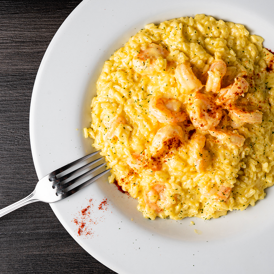 Risotto con Camaroncitos Jakes