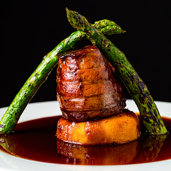 Filet Mignon Carnes Jakes Vaquero Chino Torta de Papa